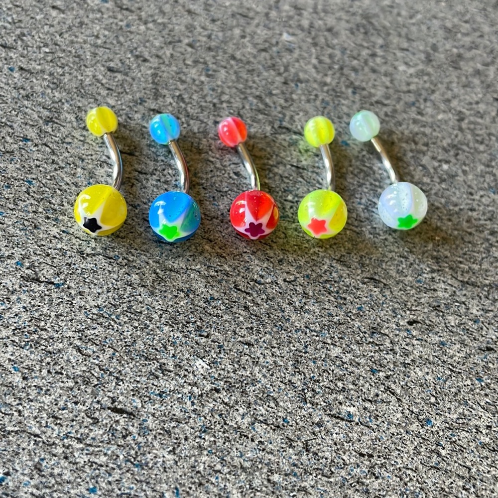 5 Pack of Body Candy Belly Button Rings